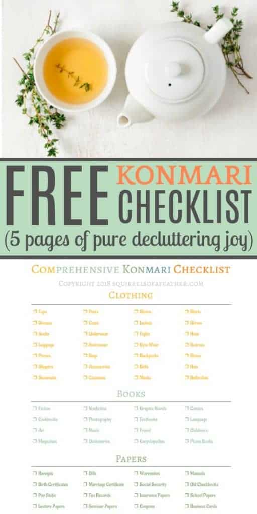 Ultimate FREE Comprehensive KonMari Checklist [5 Page Printable]