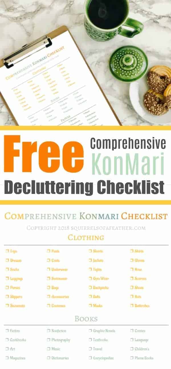Ultimate FREE Comprehensive KonMari Checklist [5 Page Printable]
