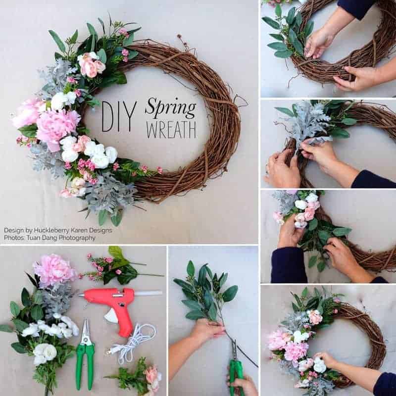 Woven spring wreath