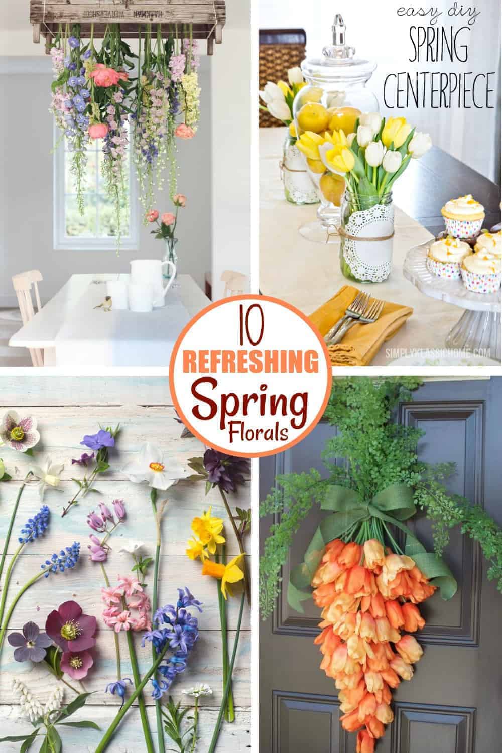 4 Beautiful spring floral decor set ups