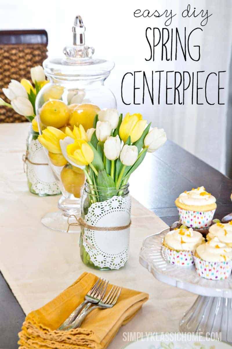 Yellow spring centerpiece