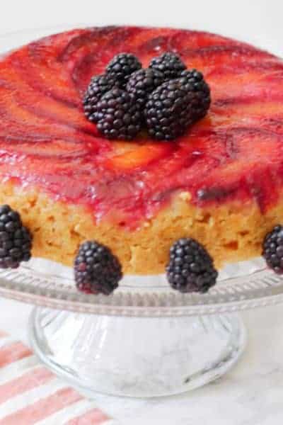 A rice cooker cake made with plums