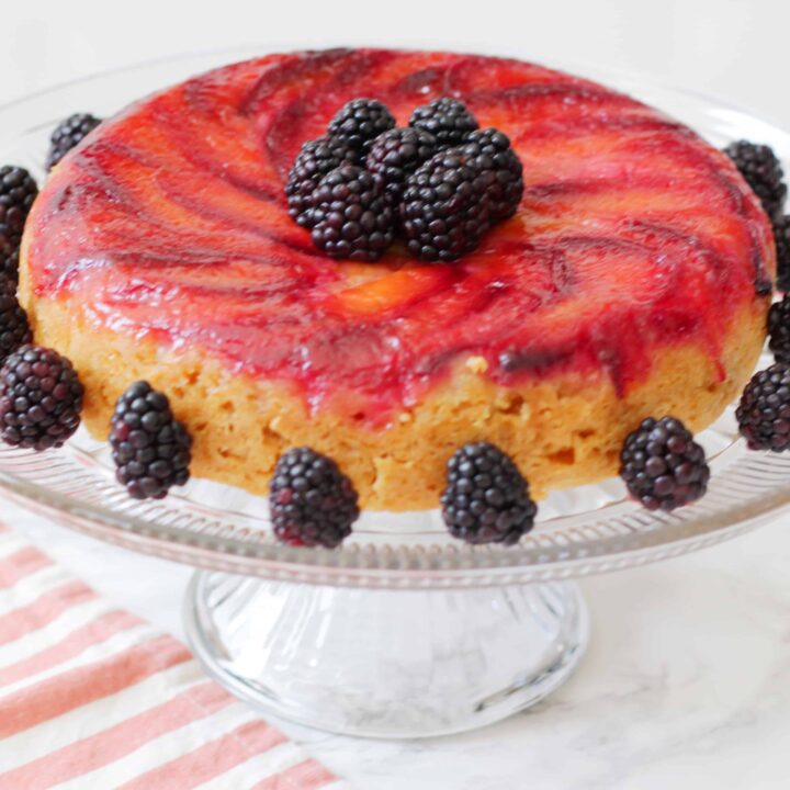 A rice cooker cake made with plums