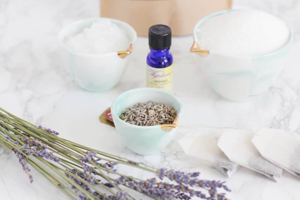 White sugar, Earl Grey, and lavender scrub