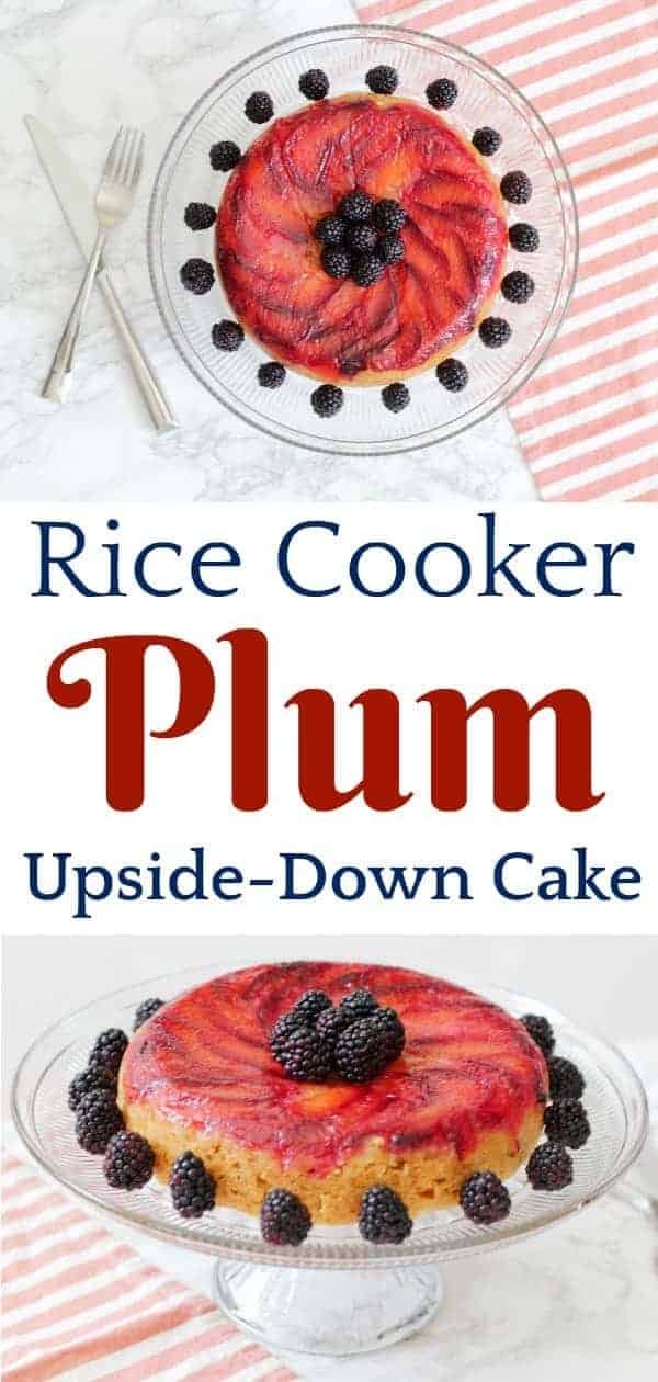 A plum cake made in the rice cooker