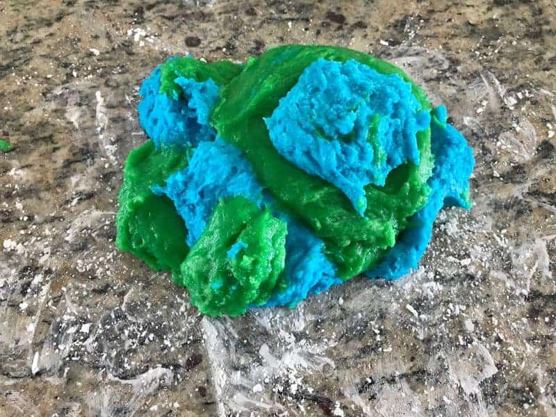 Tie-dye green and blue mochi