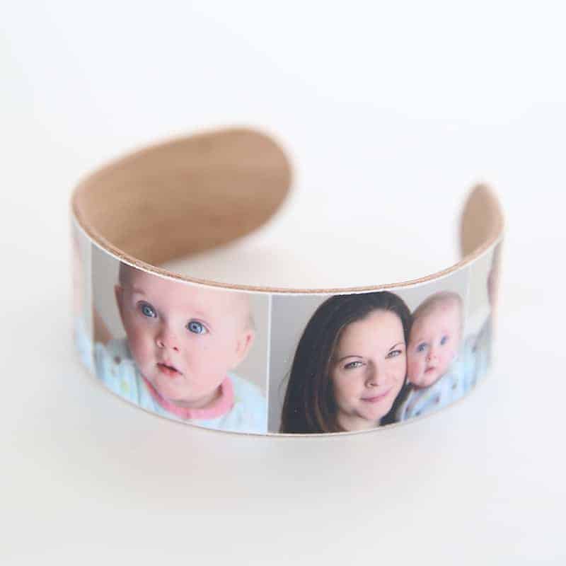 DIY photo bracelet from popsicle sticks