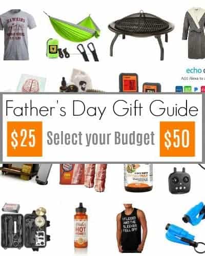 Collection of cool gifts for father's day, like a hammock and fire pit.