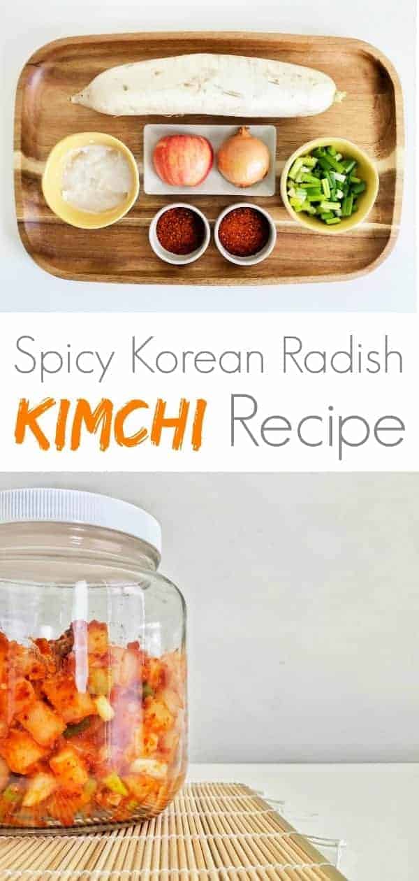 Ingredients for radish kimchi