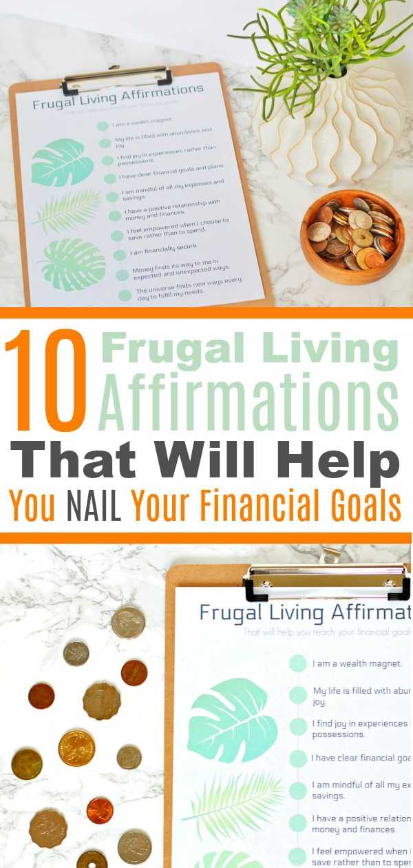 Frugal affirmations for wealth