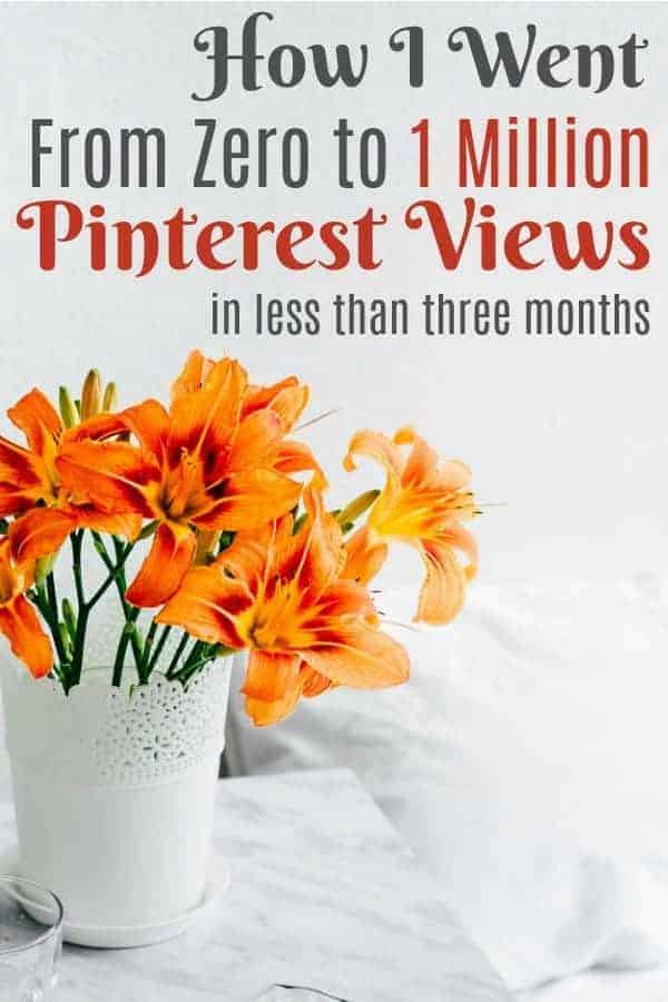 An ad with orange flowers describing how to increase Pinterest views