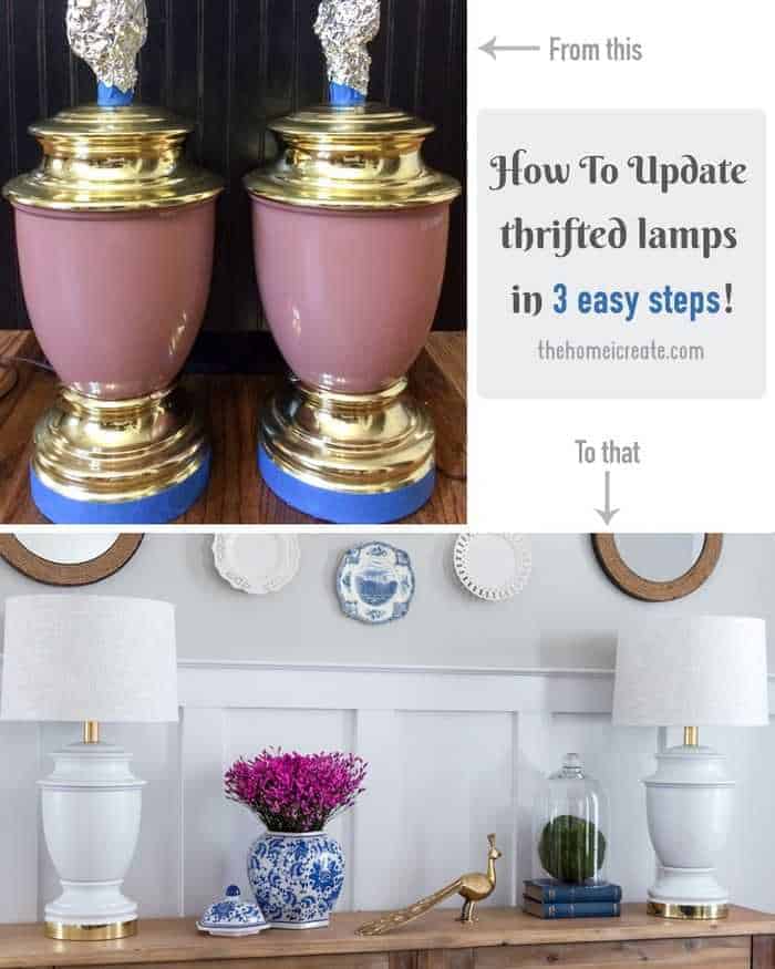 Thrifted lamps that have been repainted