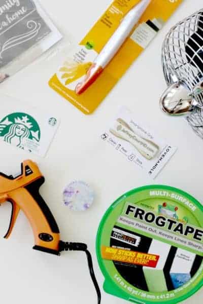 Flat lay of Haven blog conference swag