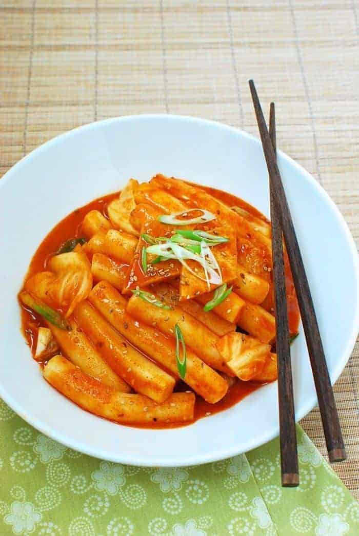 Korean recipes, including spicy rice cakes