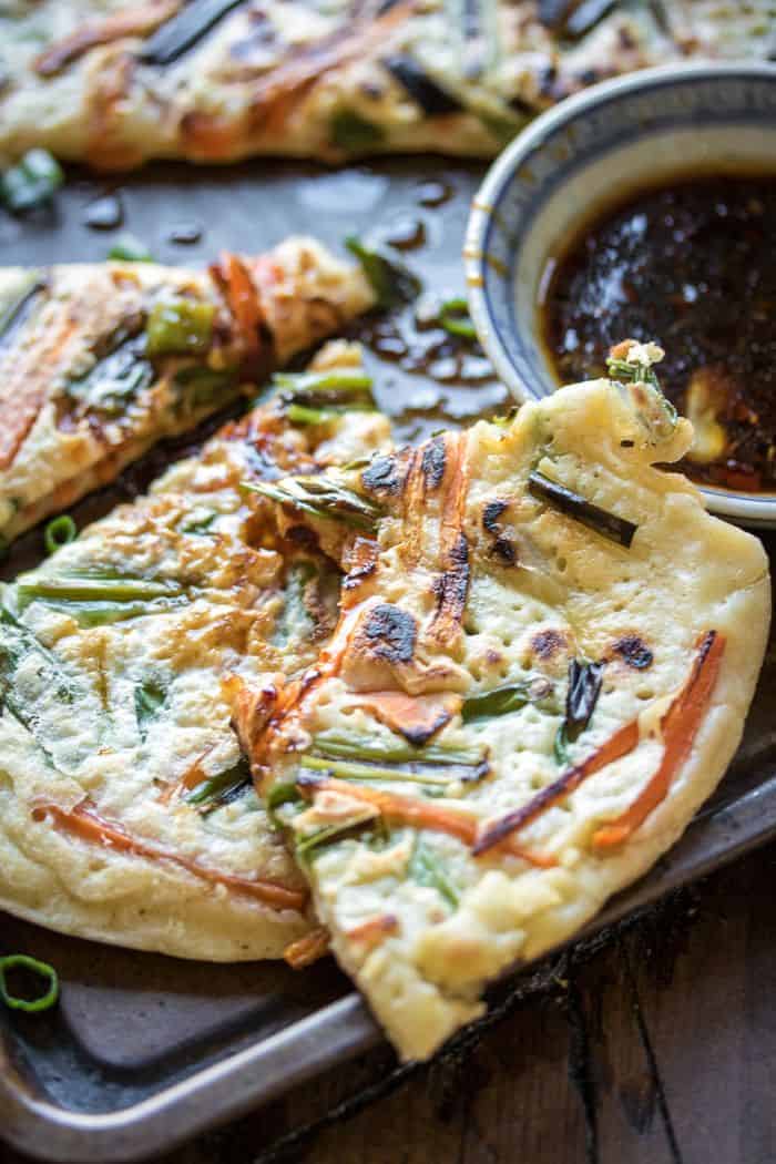 A Korean scallion pancake