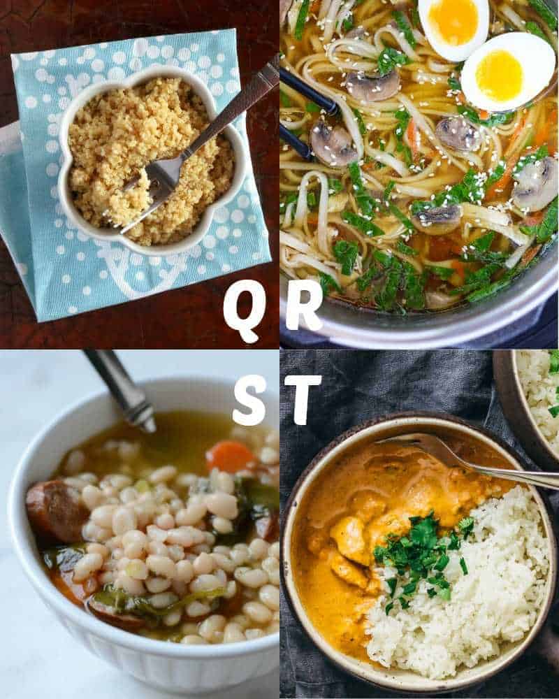 Best Instant Pot recipes for letters Q-T