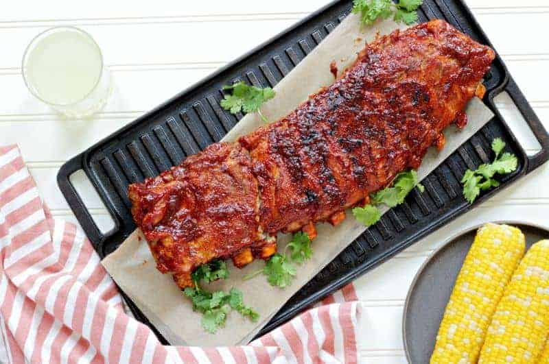 Instant Pot ribs with spicy Korean bbq sauce