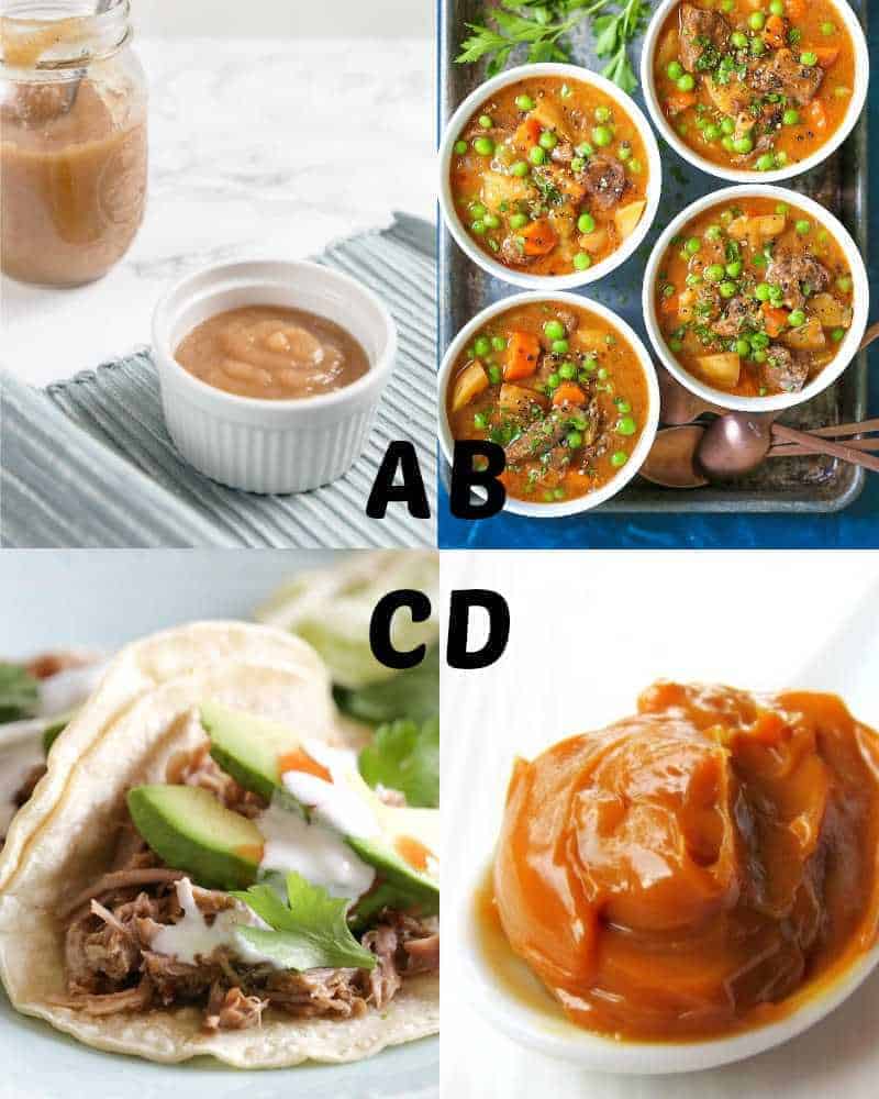 Best Instant Pot recipes for letters A-D