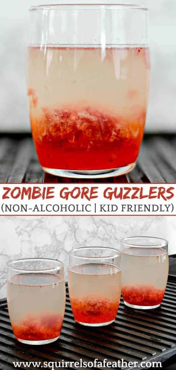 Bloody zombie drinks for Halloween