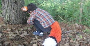 DIY Chunky Yarn Fox Tail Costume