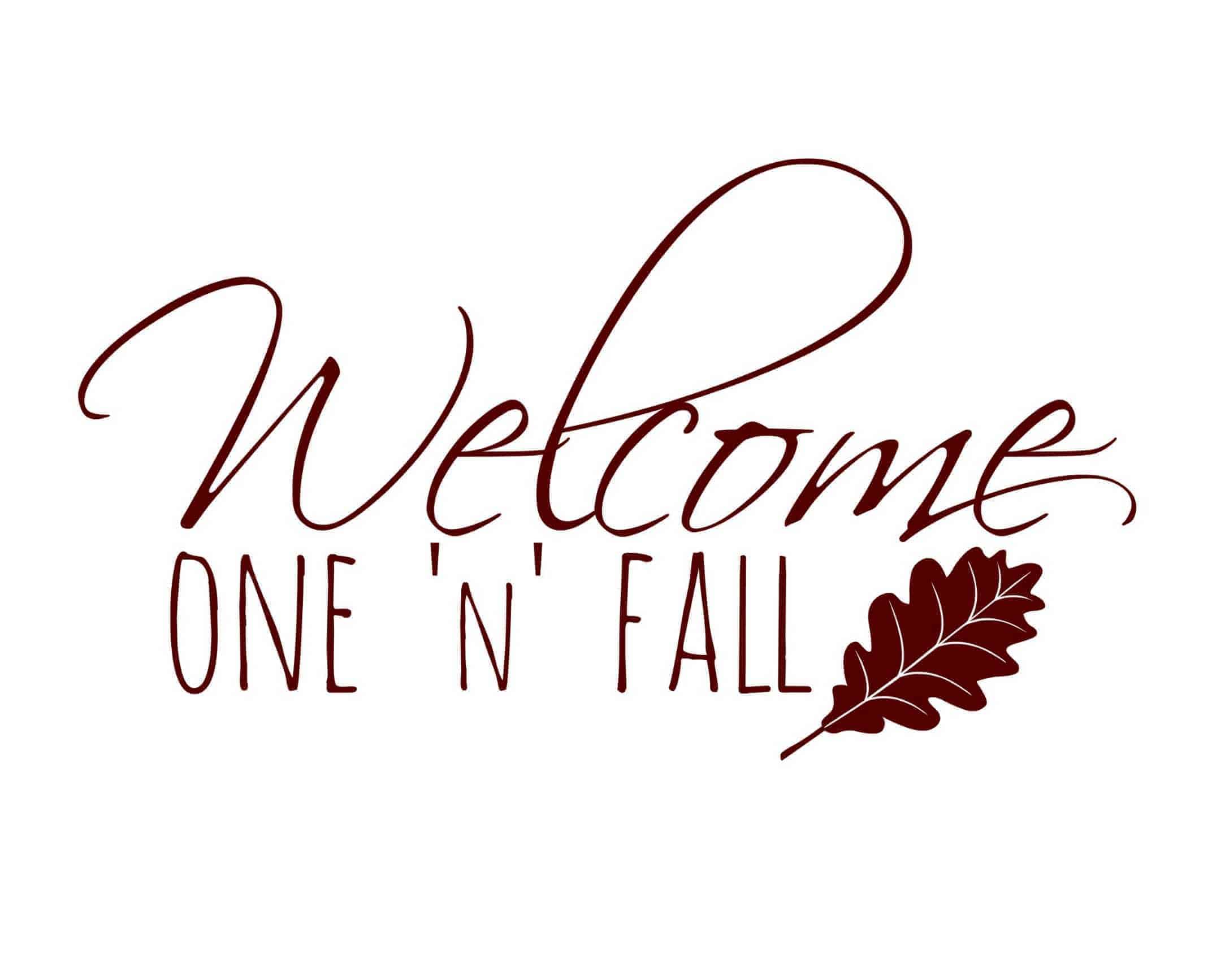 Printable "Welcome Fall" sign 8x10