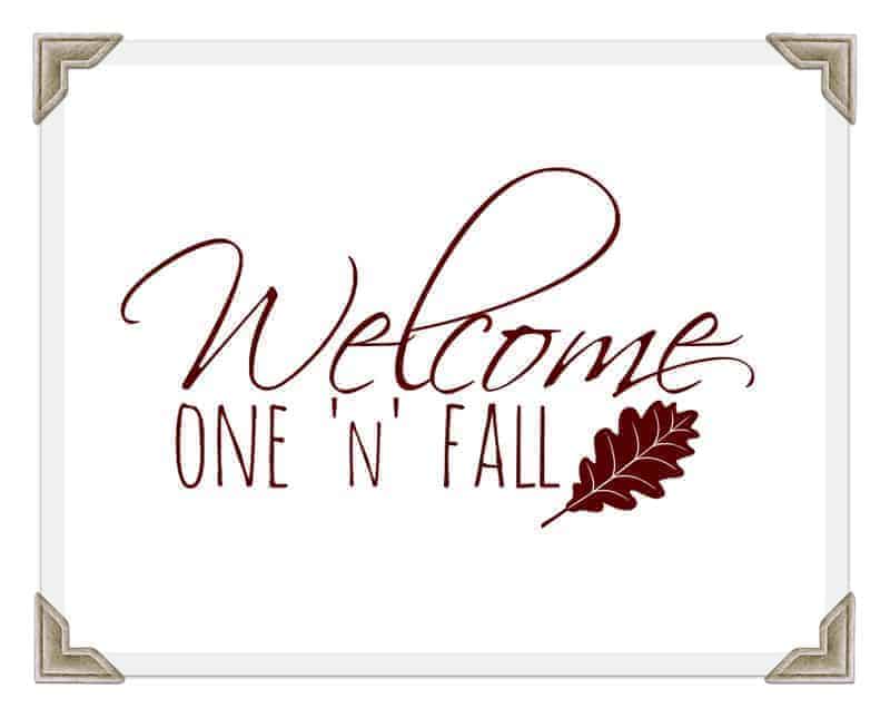 A "Welcome Fall" free printable sign