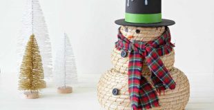 Adorable Snowman Craft Using IKEA Baskets