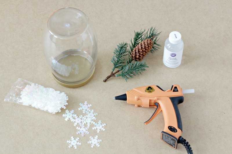 Items to make a calming bottle with glycerin
