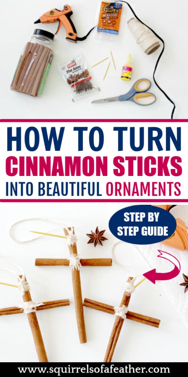 Tutorial on making cinnamon stick ornaments