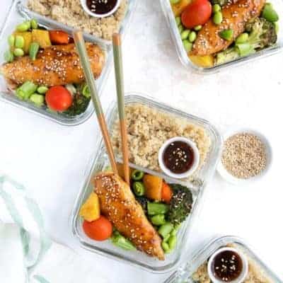Chicken teriyaki meal prep work lunch