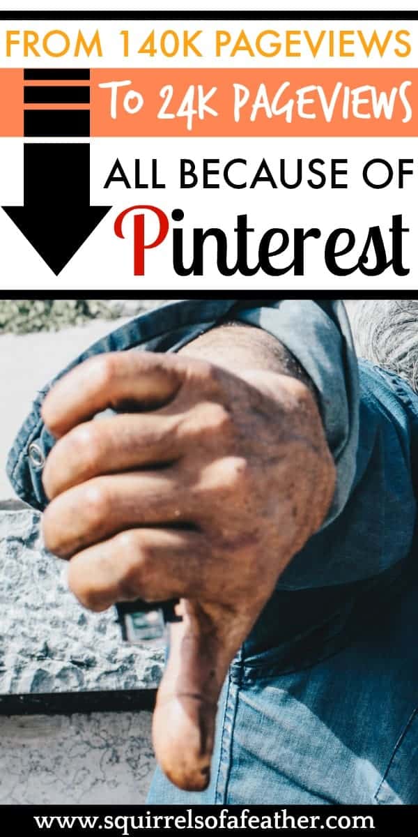 Man giving thumbs down to Pinterest