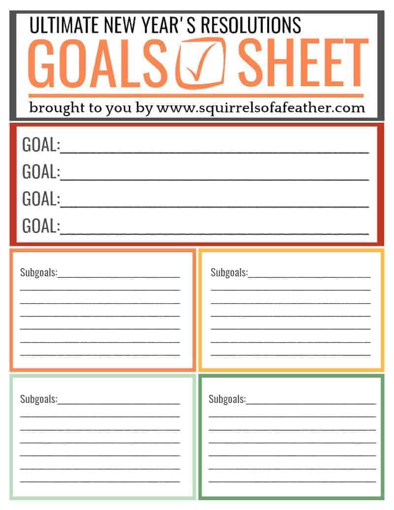 Goals For 2024 Template Free