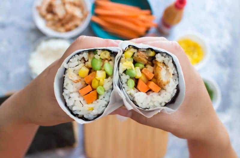 Shrimp tempura work lunch box meal prep