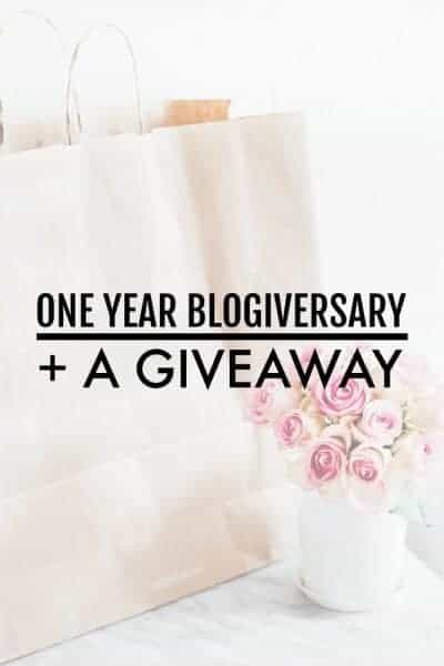 A present for blogiversary on a table