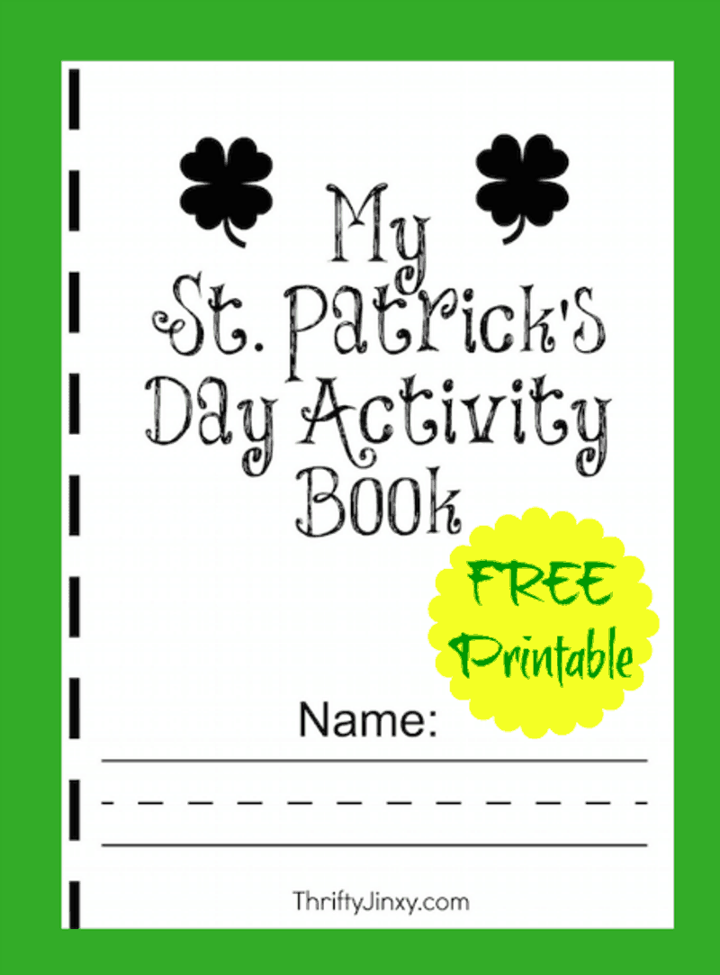 Free St. Patrick's Day activity book in green