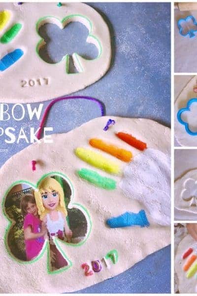 A rainbow St. Patrick's Day clay keepsake craft