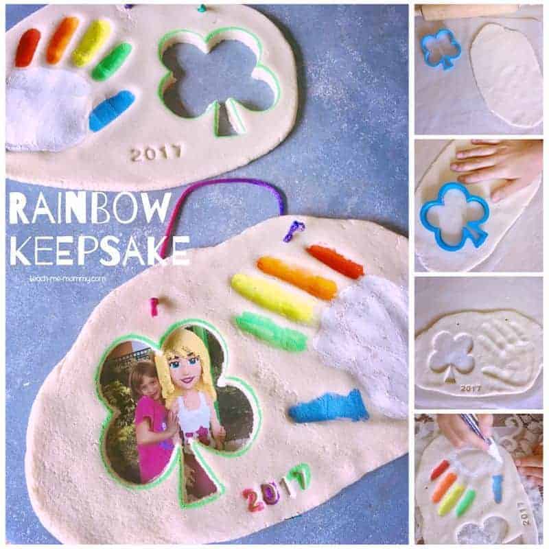 A rainbow St. Patrick's Day clay keepsake craft