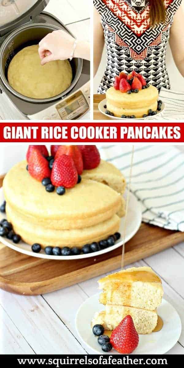 Visual guide on how to make rice cooker pancakes