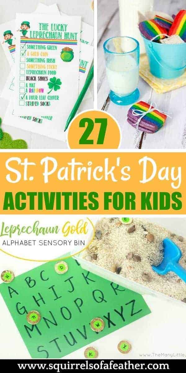 St. Patrick's Day activities on a table