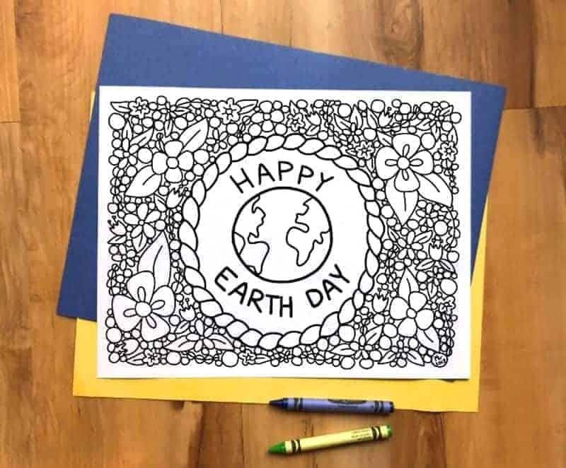 Earth Day coloring page