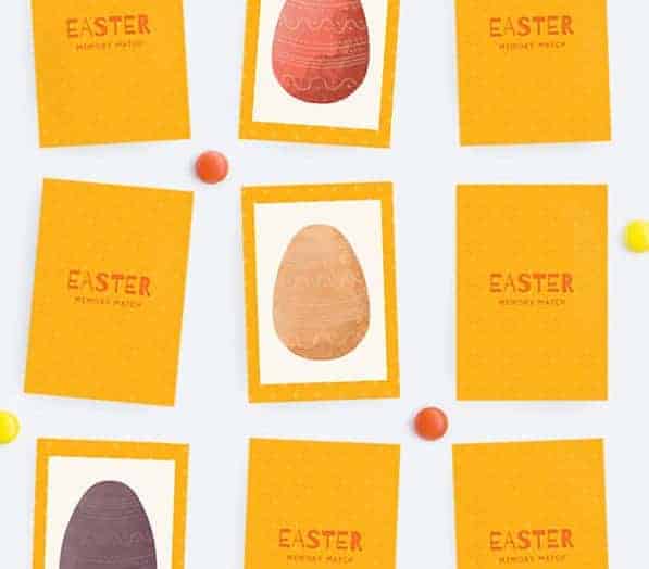 An Easter egg matching game