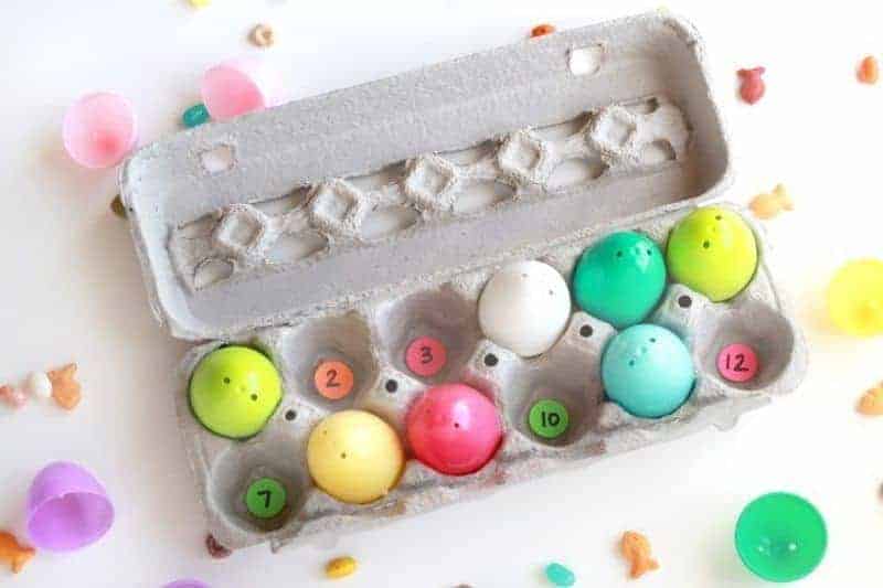 A colorful math Easter game