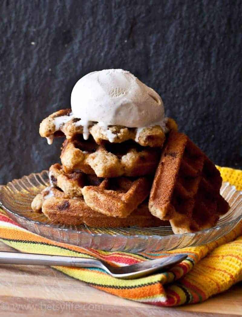 Waffle iron cookie recipe with ice cream