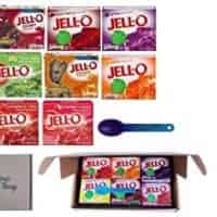 Jell-O Gelatin 6 ounce Variety Pack Bundle All 11 flavors In A Gift Box With A Color Changing Spoon