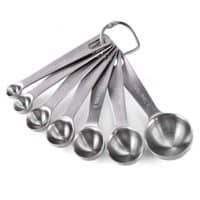 Measuring Spoons: U-Taste 18/8 Stainless Steel Measuring Spoons Set of 7 Piece: 1/8 tsp, 1/4 tsp, 1/2 tsp, 3/4 tsp, 1 tsp, 1/2 tbsp & 1 tbsp Dry and Liquid Ingredients