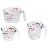 Pyrex 1118990 Measuring Cups, 3-Piece, Clear
