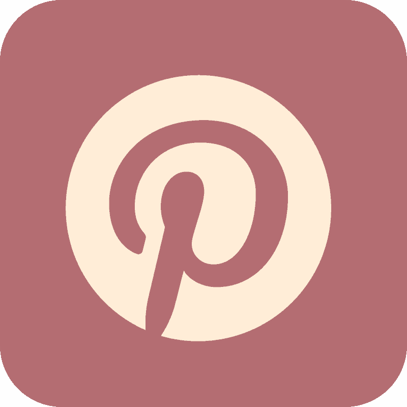 Pink Pinterest button icon