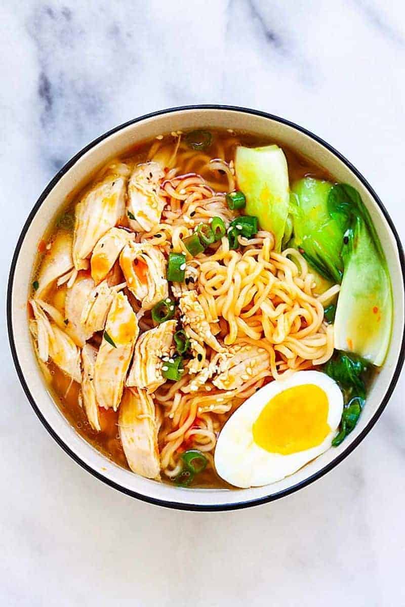 Chinese Instant Pot noodle recipes in a bowl .