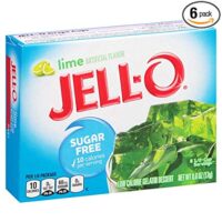 JELL-O Lime Sugar Free Gelatin Dessert Mix (0.6 oz Boxes, Pack of 6)