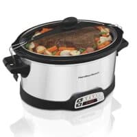 Hamilton Beach 33661 Stay or Go Slow Cooker, 6-Quart, Silver